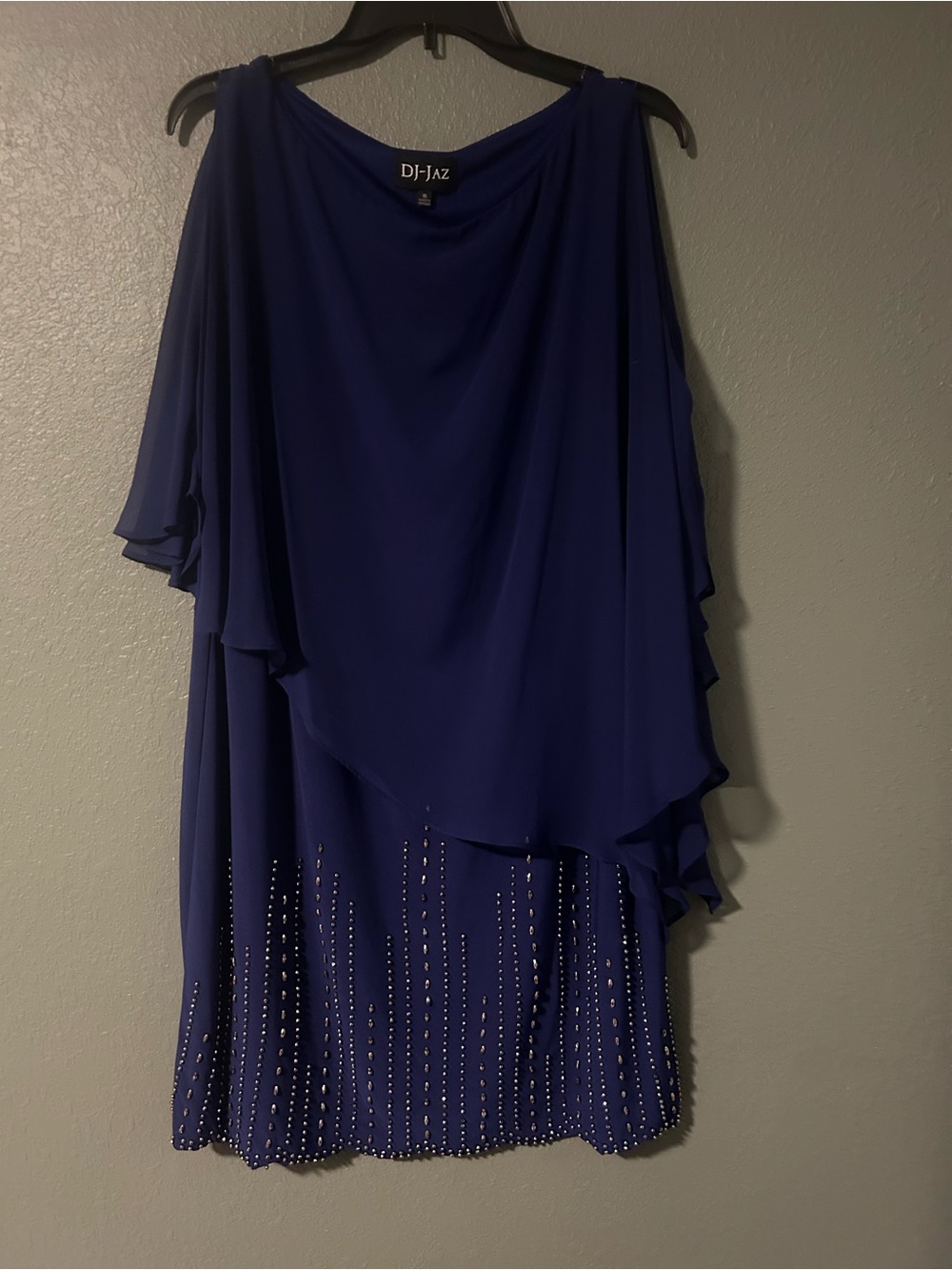 DJ-JAZ blue beaded formal dress
